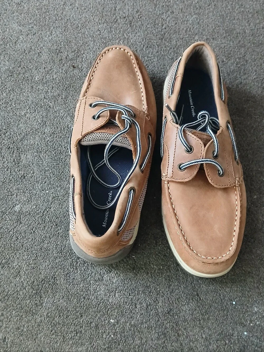 Mountain Creek  Men’s Tan Leather Boat Shoes